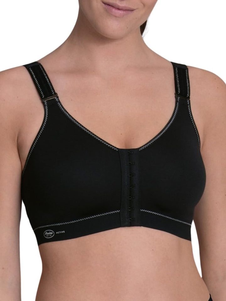 Anita Damen Sport Frontline Open BH 95D Schwarz (Schwarz 001), 95D Schwarz (Schwarz 001)
