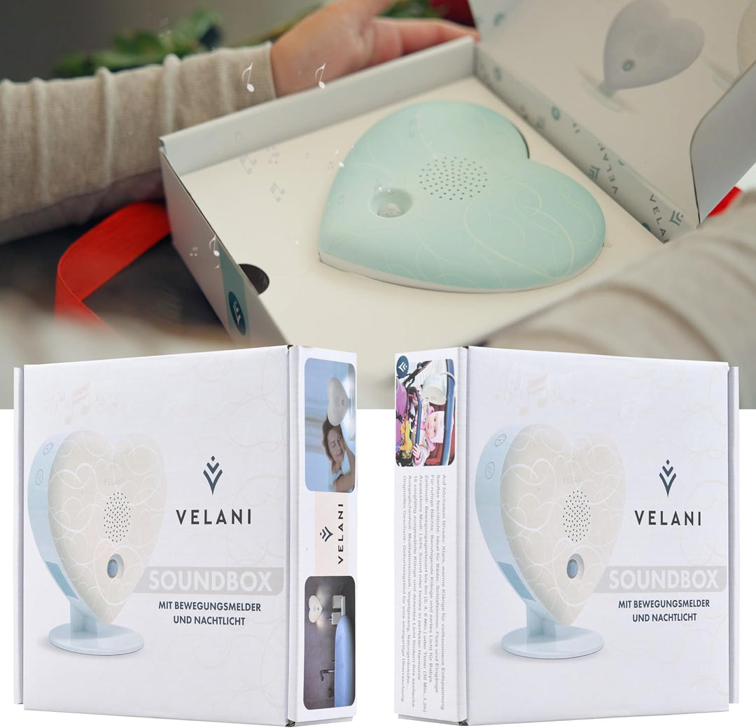 Zwitscher Naturgeräusche Box mit Bewegungsmelder - 18 brillante Klänge, Timer 2–120 Min. für Entspan