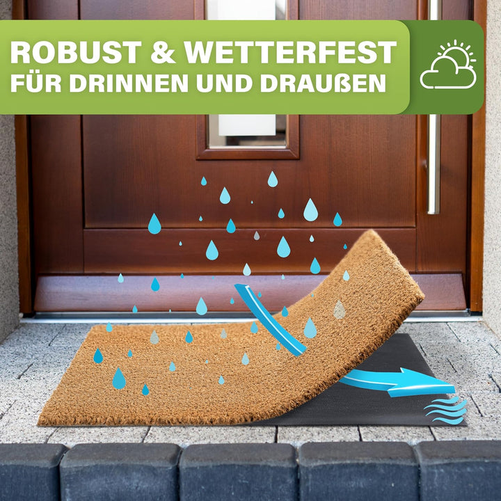 Fussmatte Kokos [Wetterfest] - extrem robust - Fussabtreter aussen - die Kokosmatte Fussmatte aussen