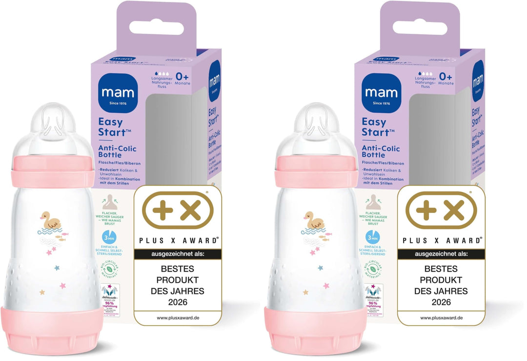 MAM Easy Start Anti-Colic Babyflasche (260 ml), besonders gut akzeptierte Milchflasche, Baby Trinkfl