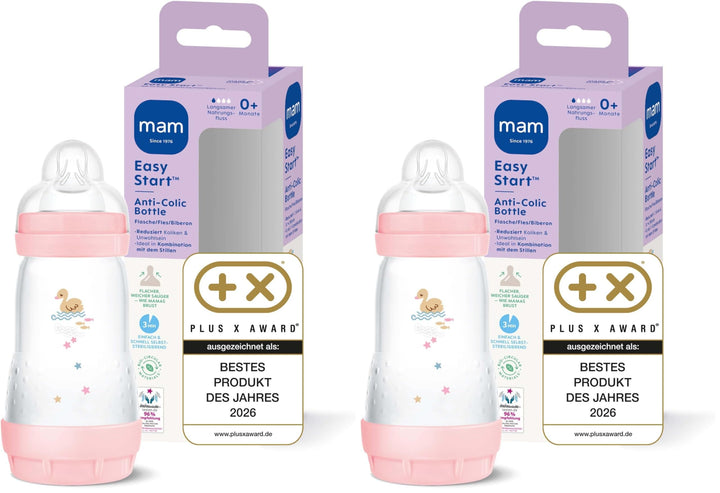 MAM Easy Start Anti-Colic Babyflasche (260 ml), besonders gut akzeptierte Milchflasche, Baby Trinkfl