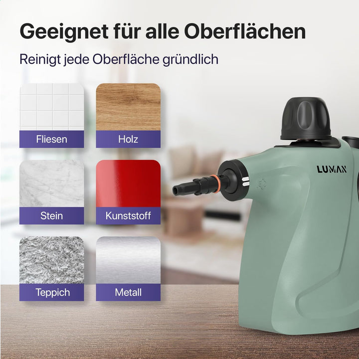 LUMAN 16 in 1 Dampfreiniger C3 - Steam Lock Funktion - Handdampfreiniger - Handdampfreiniger - Fleck