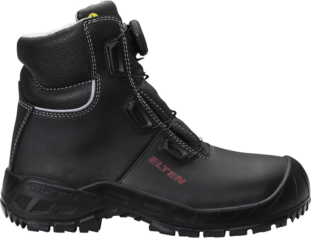 ELTEN Sicherheitsschuhe LAURENZO BOA Mid ESD S3, Damen und Herren, Leder, Stahlkappe, leicht, robust