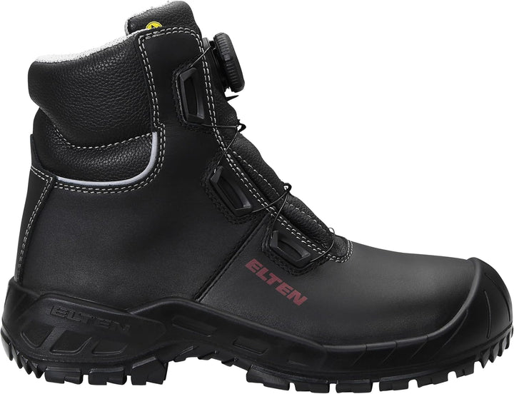 ELTEN Sicherheitsschuhe Laurenzo BOA Mid ESD S3S, Damen und Herren, Leder, Stahlkappe, leicht, robus