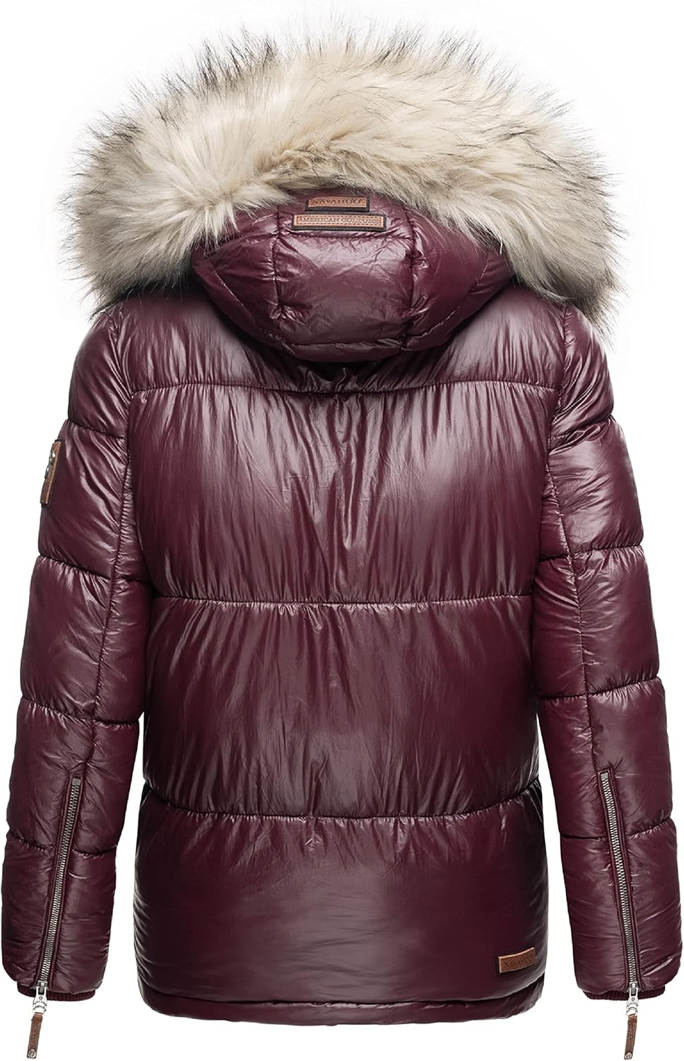Navahoo Damen Winterjacke Steppjacke warm mit Kunstfellkapuze Tikunaa XS-XL XS Weinrot, XS Weinrot