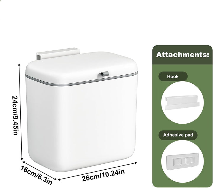 CTIME Biomülleimer Küche 7L - Mülleimer küche, Bio Mülleimer Geruchsdicht Platz Sparen klein Küchenk