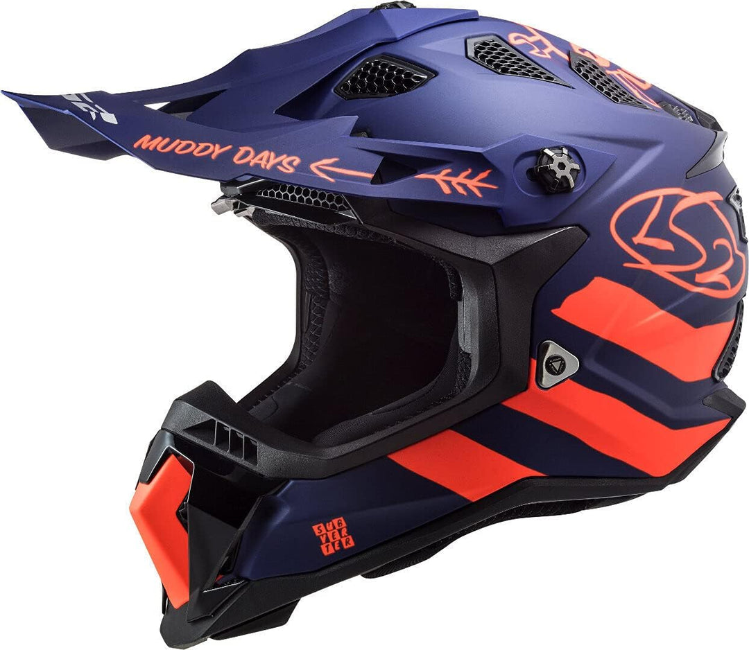 LS2 Motocross-Helm MX 700 Subverter Blau Gr. S S (55/56) Blau matt, S (55/56) Blau matt