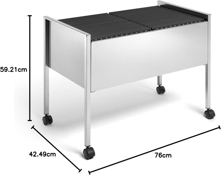 Durable Eco Hängemappenwagen 100 Duo, silber, 308223, Silber