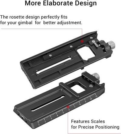 SMALLRIG RS2/RSC2/RS3/RS3 Pro Quick Release Plate Schnellwechselplatte mit Arca-Swiss für DJI RS 2/R