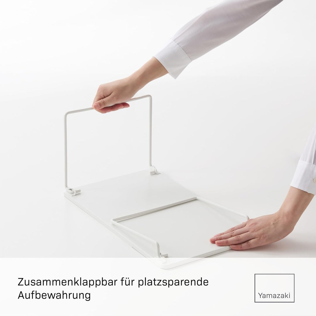 Yamazaki 1367 Tower Stapelbares Klappregal M, weiss, Stahl, minimalistisch, 24 x 40,9 x 19 cm (L x B