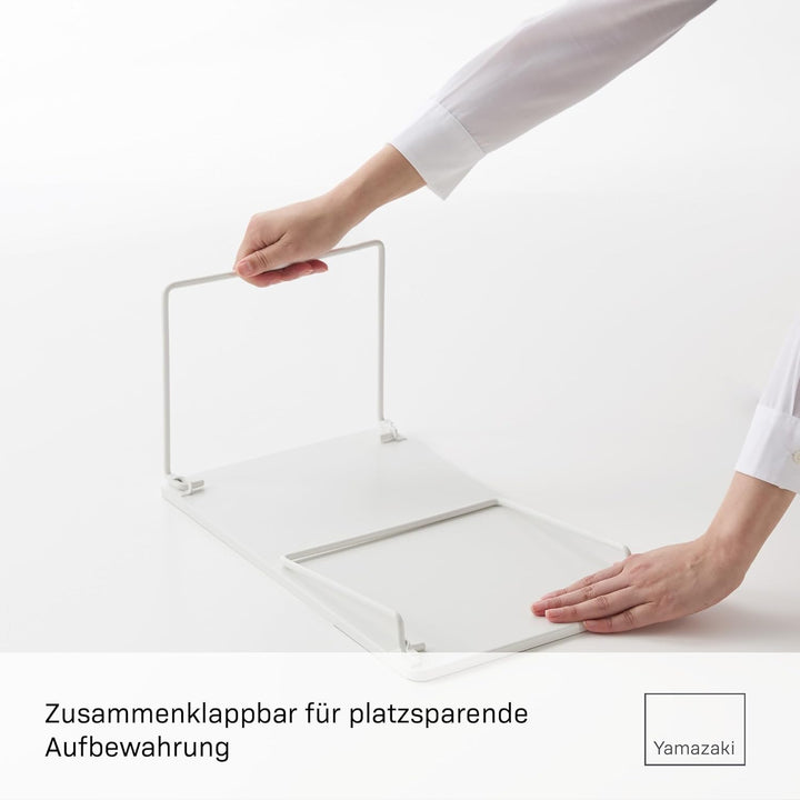 Yamazaki 1367 Tower Stapelbares Klappregal M, weiss, Stahl, minimalistisch, 24 x 40,9 x 19 cm (L x B