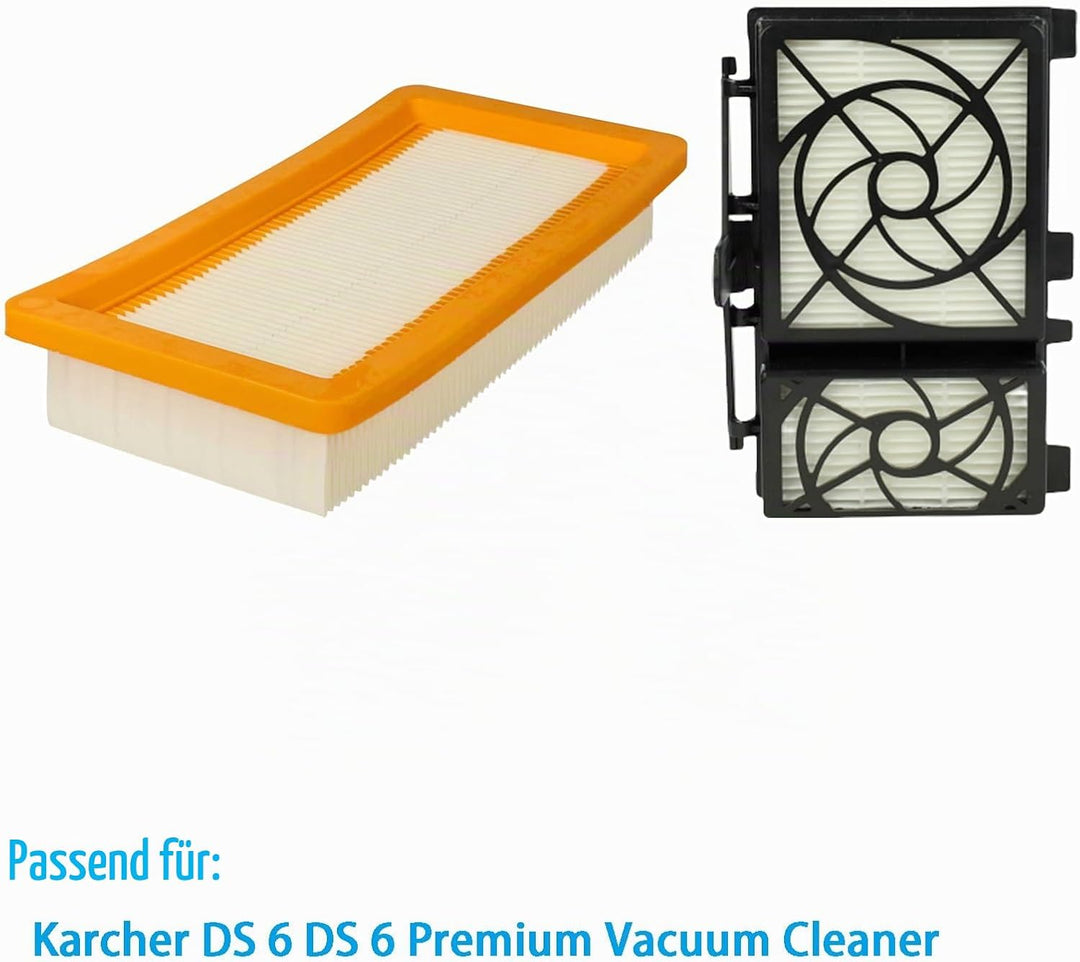 4 Stück Filter Zubehör für Kärcher DS6 DS 6 Premium Staubsauger Ersatzfilter Ersatzteile (2 Motorsch