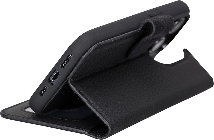 Solo Pelle Lederhülle kompatibel für iPhone 15 Pro in 6.1 Zoll abnehmbare Hülle (2in1) inkl. Kartenf