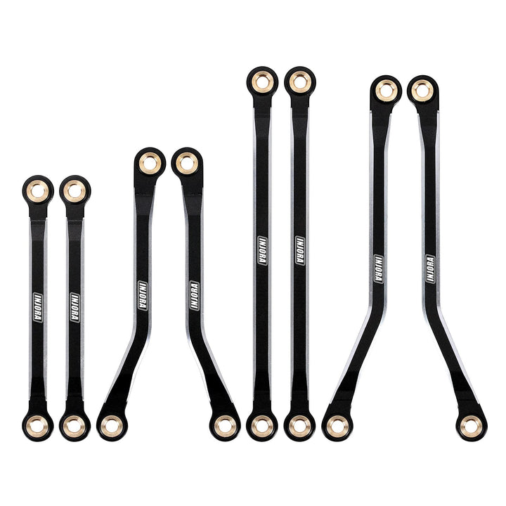INJORA Hohe Clearance Links CNC Aluminium Link für 1/18 TRX4M Upgrade RC Crawler, Schwarz, Schwarz