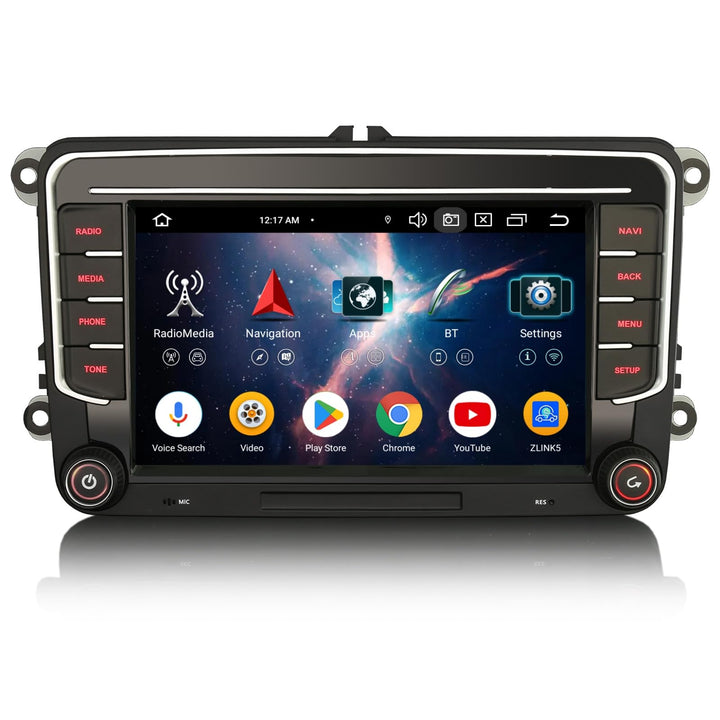 Erisin Android 14 Acht-Kern DAB+ Autoradio Für VW Golf 5 Golf 6 Passat Tiguan Touran Polo Amarok Jet