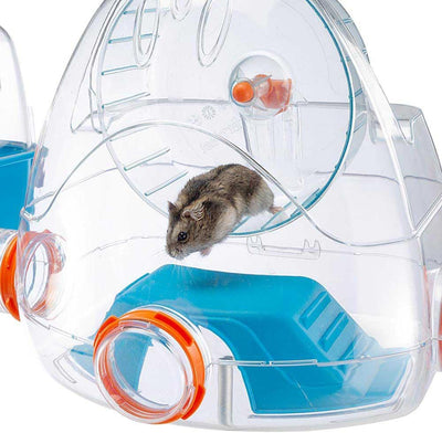 Ferplast Hamsterkäfig, COMBI 2 Nagerkäfig, Kleintierkäfig, Hamsterzubehör inklusive, 79 x 30 x h 26