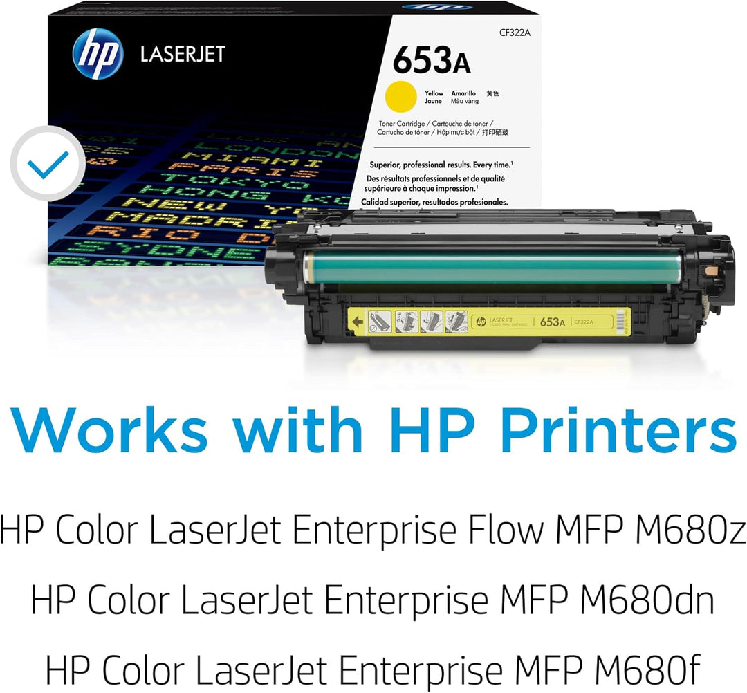HP 653A (CF322A) Gelb Original Toner für HP Color Laserjet Enterprise M680, Gelb
