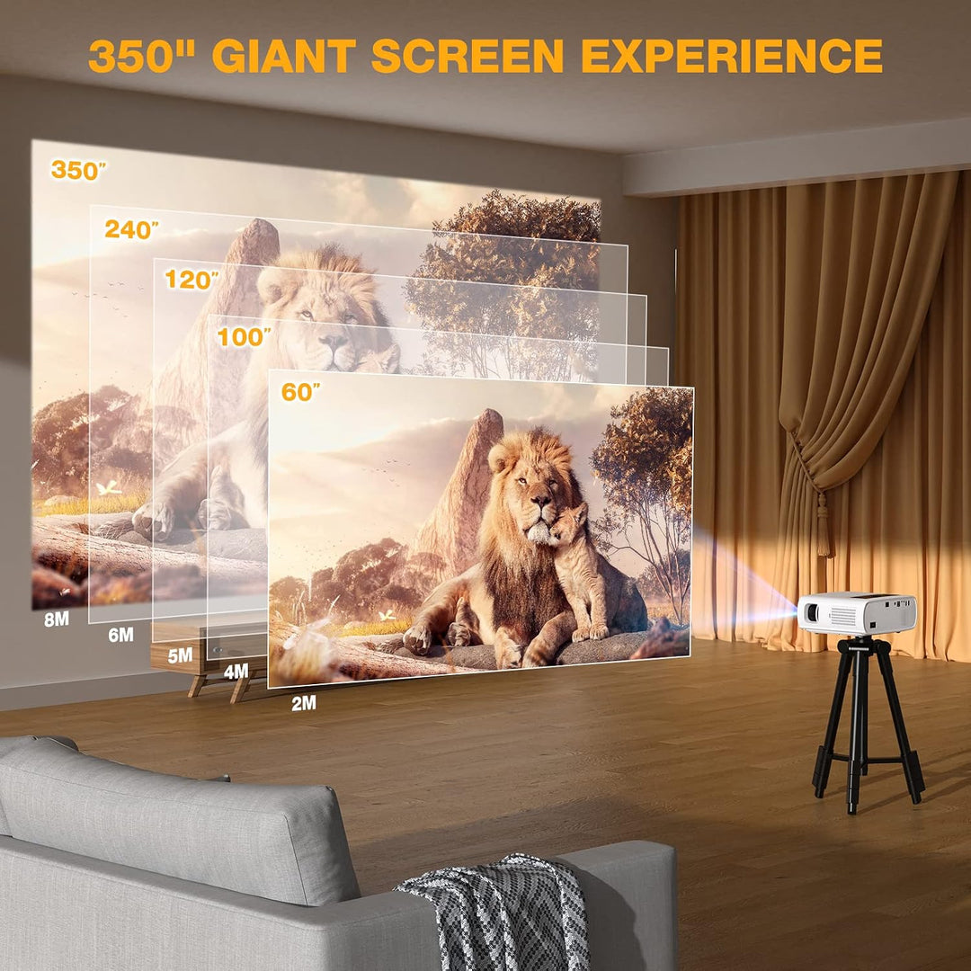 5G WiFi Beamer- 12000 Lux Native 1080P Beamer Full HD Heimkino Video Beamer 4K, Bluetooth Beamer WLA