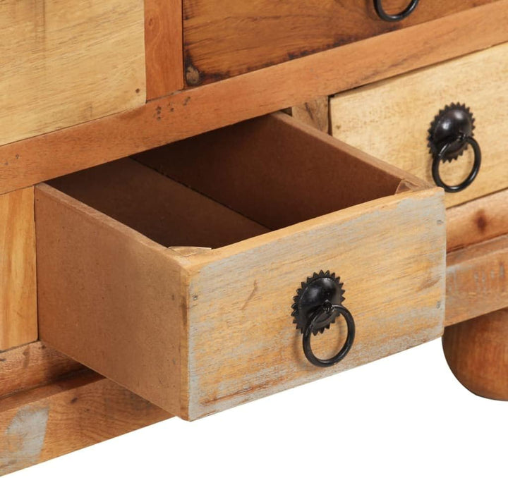 Hommdiy Couchtisch mit 5 Schubladen 1 Staufach Vintage Beistelltisch Wohnzimmertisch Kaffeetisch Sof