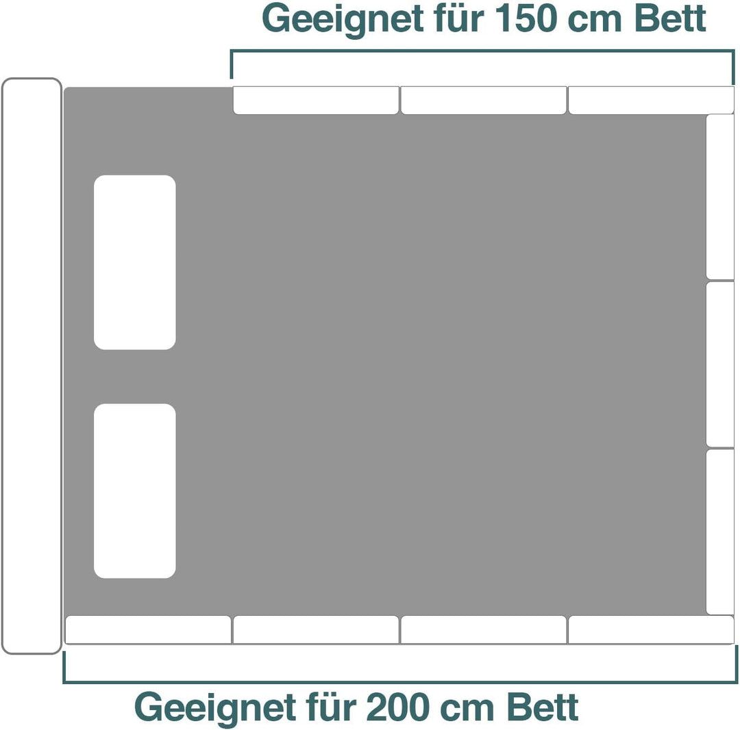 Bettgitter Bettschutzgitter 60 cm, Rausfallschutz für Kinderbett und Familienbett, 5-Fach höhenverst