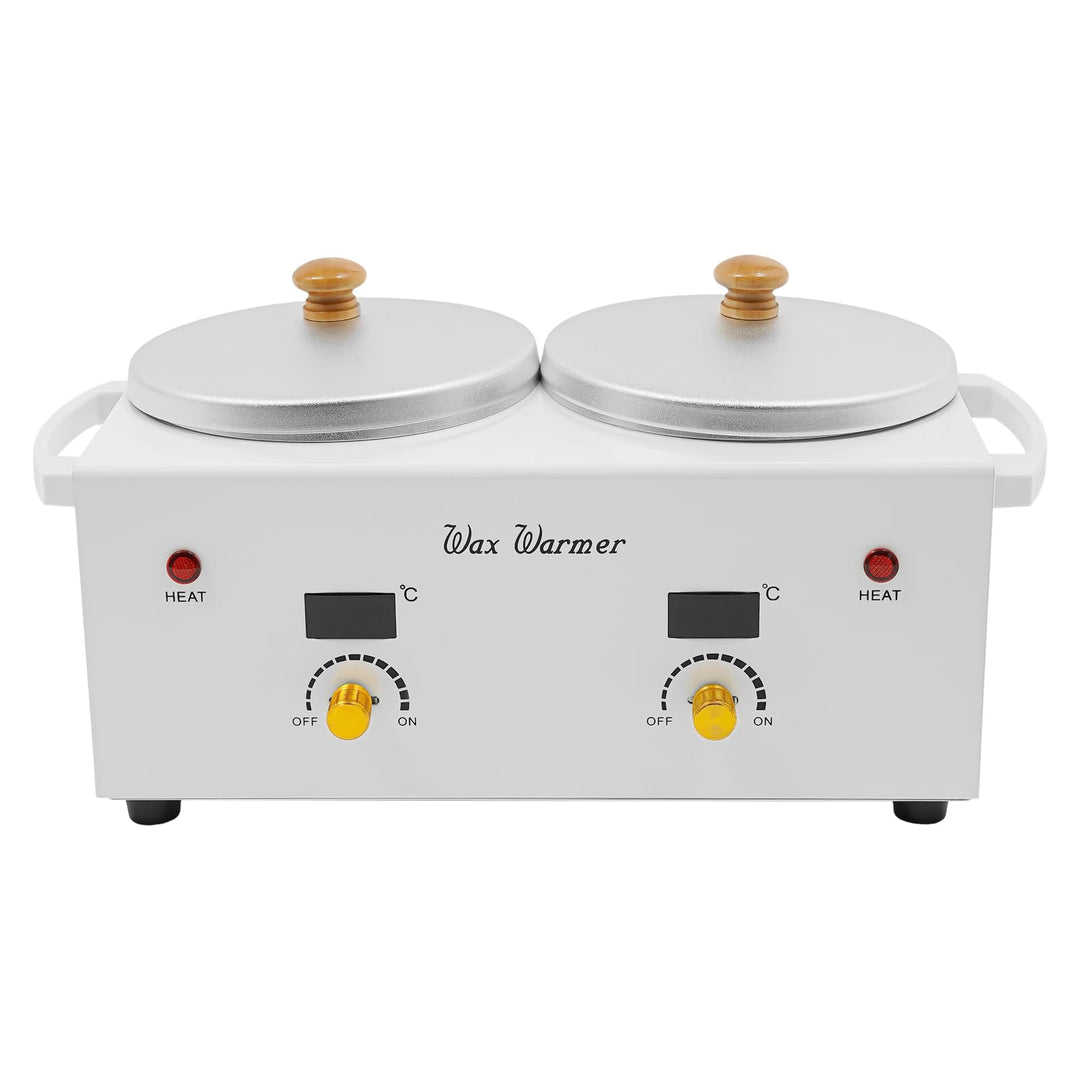 Doppeltopf Wachswärmer, 100W Wachserhitzer mit 2 x 600ml Behälter, Einstellbar Temperatur 20-120℃, W