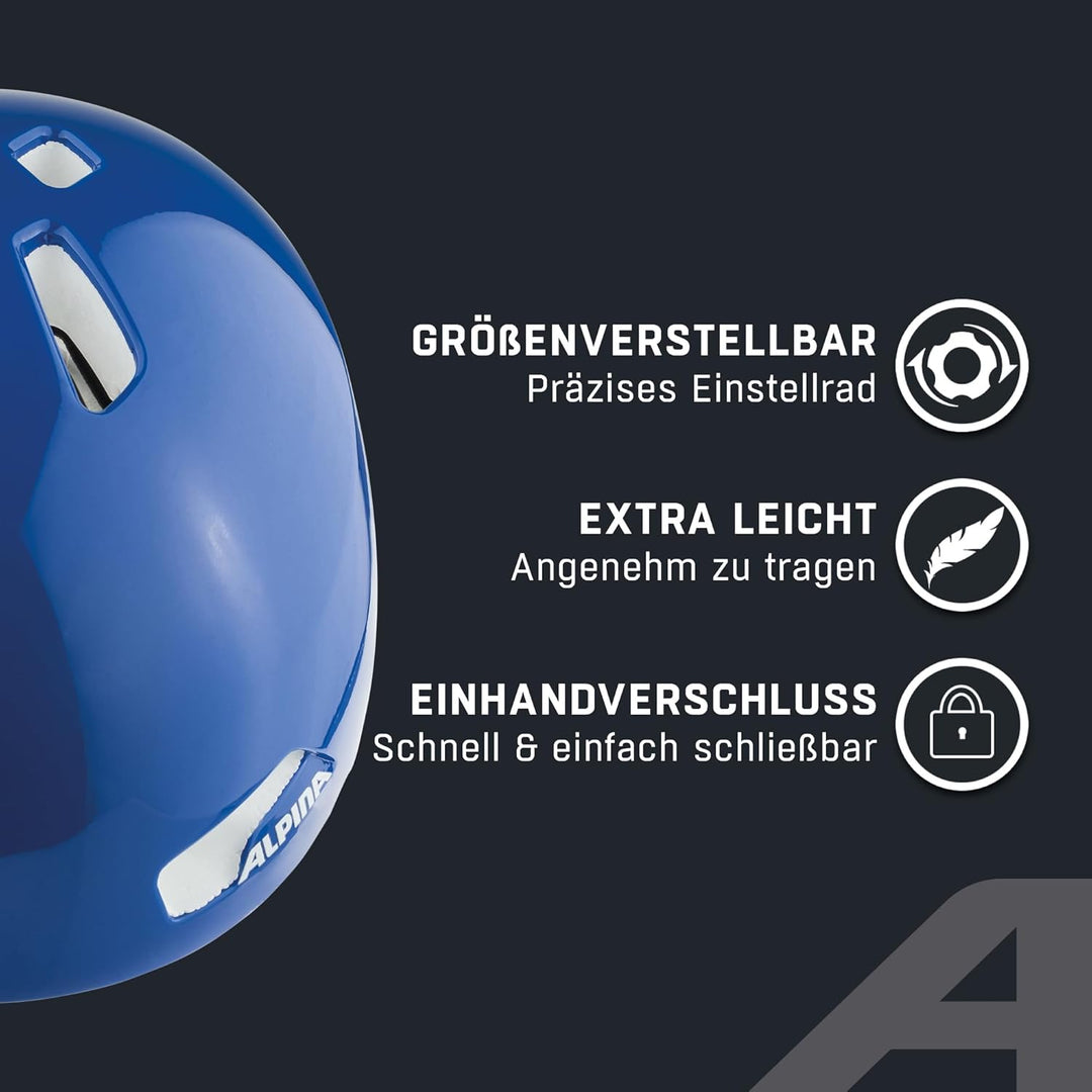 ALPINA HACKNEY - Leichter, Bruchfester & Optimal Klimatisierter Fahrradhelm Mit Nachrüstbarem LED Fü