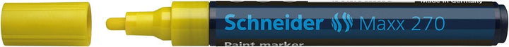 Schneider Maxx 270 Lackmarker (Rundspitze, Spitze austauschbar, 1 - 3 mm) 10er Packung gelb, gelb