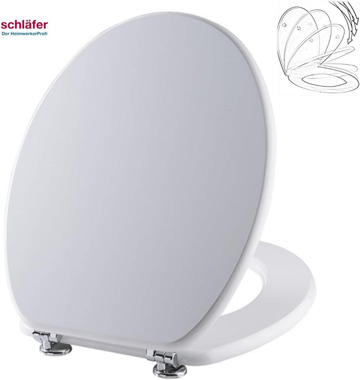 Schläfer 4655101 WC-Sitz"Soft Close" MDF lackiert, weiss