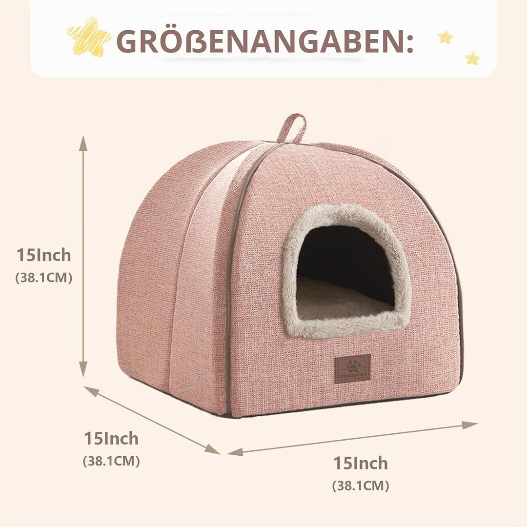 Katzenbett für Indoor-Katzen - Katzenhöhlenbetten Katzenhaus Katzenzelt mit abnehmbarem waschbarem P
