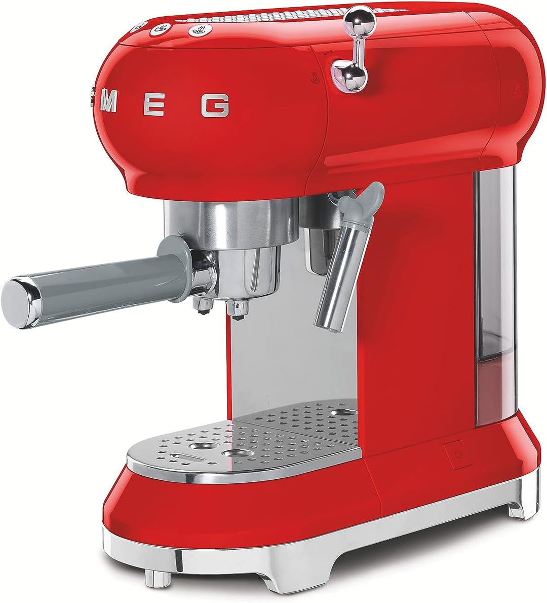 Smeg, ECF01RDEU Manual Espresso -Maschine, Cappuccino -System, Thermoblock, grosse Tassengehäuse und