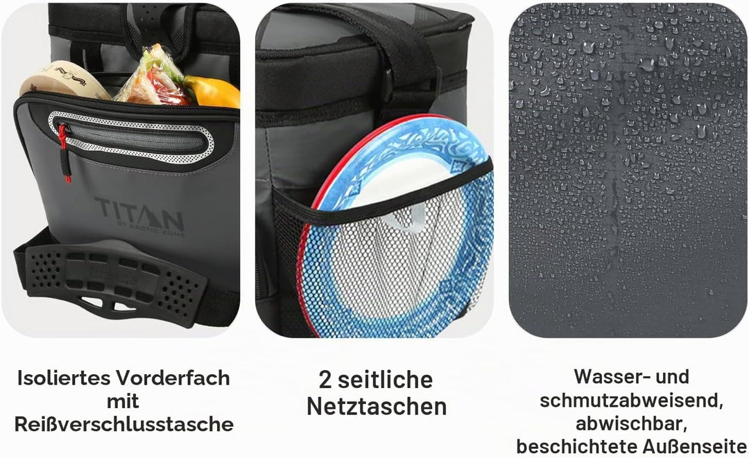 Titan by Arctic Zone Im Freien Titan 30 Can Cooler Eistruhe, 16 Dosen Sharkskin Grau
