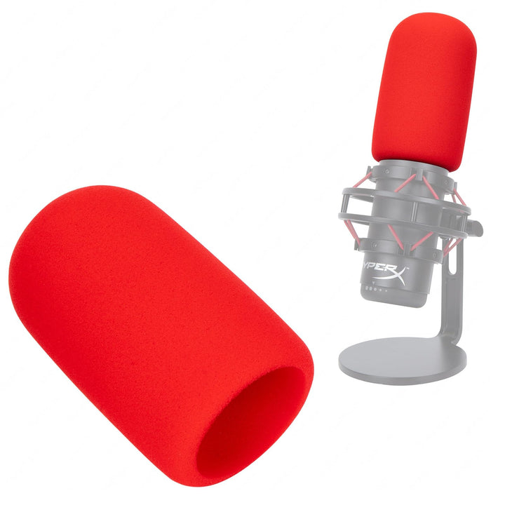SUNMON Red Pop Filter für HyperX QuadCast - Mikrofonabdeckung Schaumstoff Rauschunterdrückung, Hyper