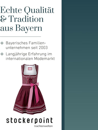 Stockerpoint Damen Dirndl Kim Kleid für besondere Anlässe 30 Bordeaux, 30 Bordeaux