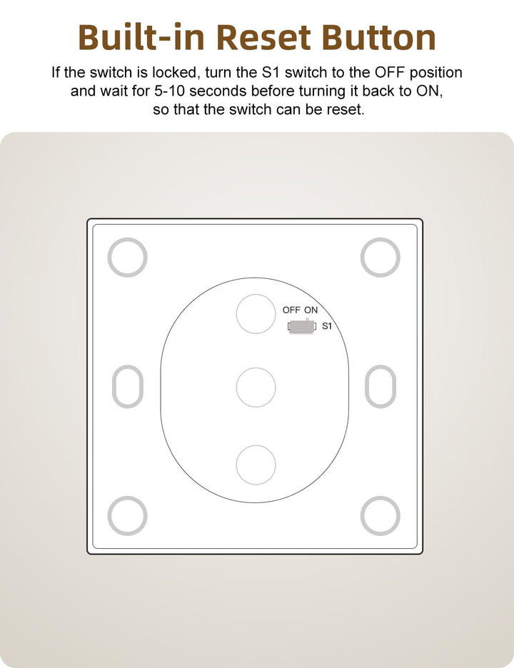 Maxcio Wlan Rolladenschalter mit Prozentfunktion, 80 x 80mm Smart Rolladensteuerung, Kompatibel mit
