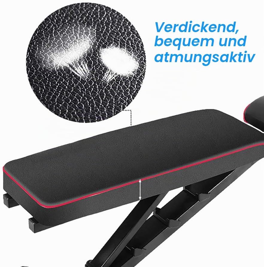 sogesfurniture Klappbare Hantelbank Schrägbank Variable negativ/Fach, Multi-Funktion Fitnessbank,Tra