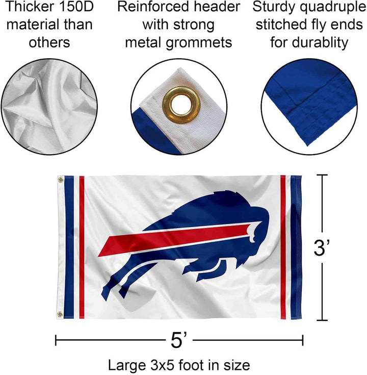 Buffalo Bills White Banner and Tapestry Wall Tack Pads