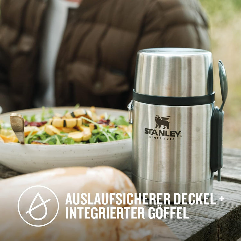 Stanley Adventure Stainless Steel All-In-One Thermobehälter für Essen mit Spork 532 ml - Edelstahl W