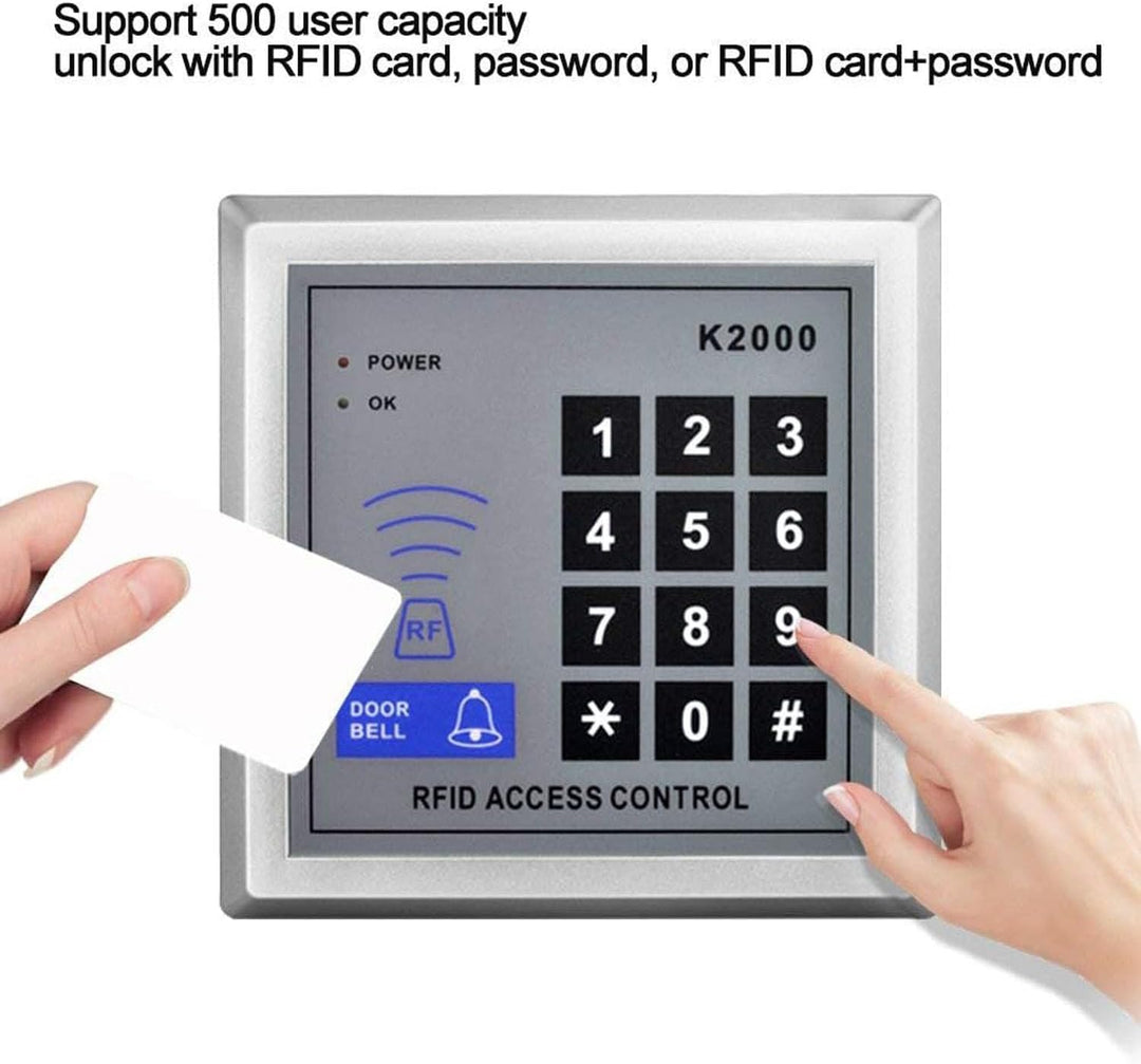 YAVIS Full Set RFID Türzugangskontrolle, System + elektrische Bolzenverriegelung + 110-240 V AC 12 V