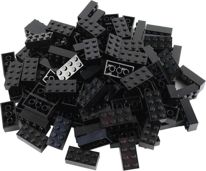 Lego® 3001 Schwarz 2x4 Steine – 100 Stück Classic Basic Bausteine – Ideal für Kreative Lego® Konstru