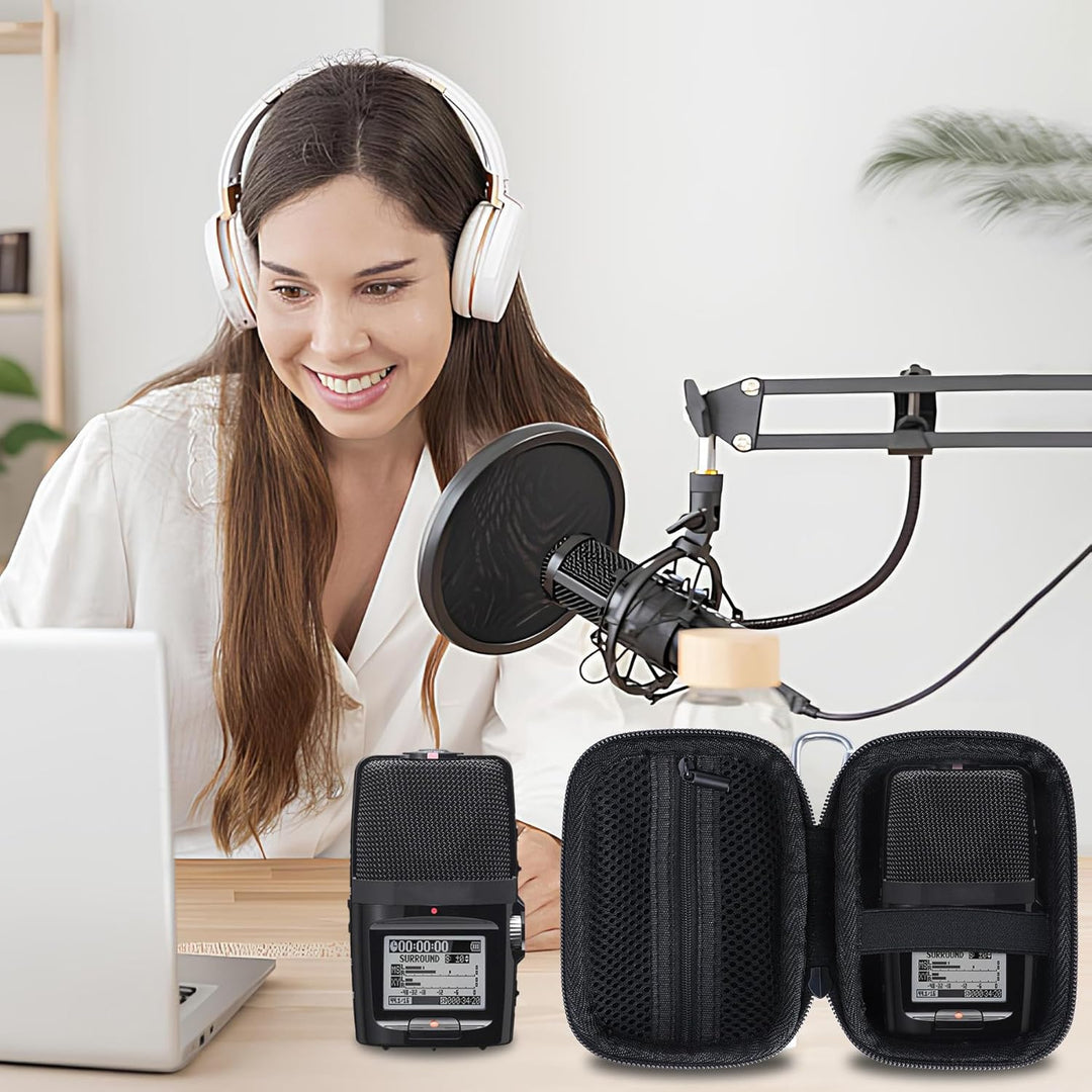 Hart Schutz Hülle Etui Tasche für Zoom H2n /H2essential Handy Recorder Schwarz Etui für H2n / H2esse