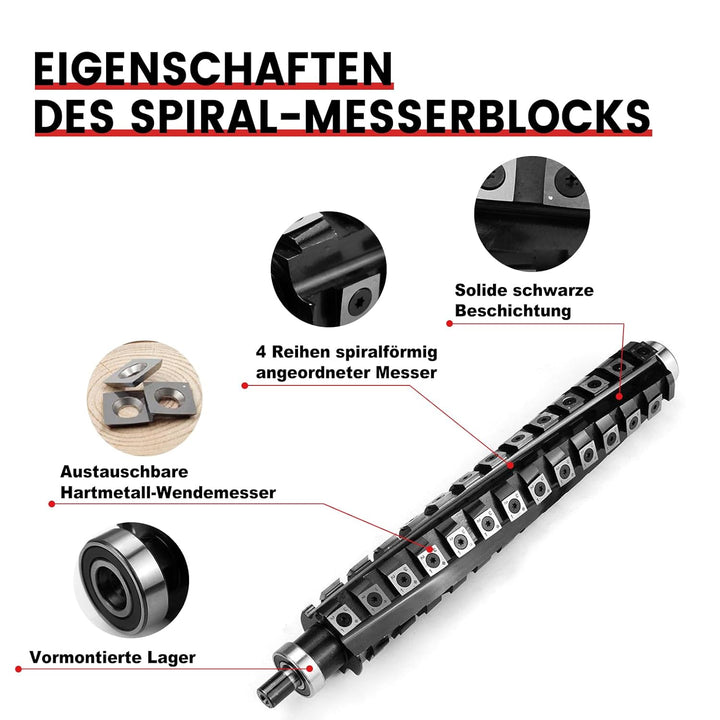 FindBuyTool Spiralmesserwelle für Makita 2012NB Dickenhobelmaschine, 12.5'' (317.5 mm) Helical Cutte