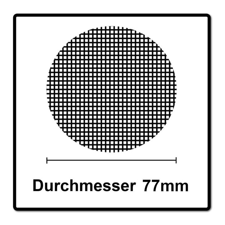 Mirka Abranet Netz-Schleifscheiben Ø 77 mm Klett / Korn P120 / 50 Stk / zum Schleifen von Holz, Spac
