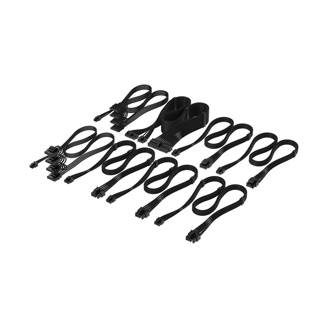 Corsair Elite Premium Pro-Kit mit Einzeln Ummantelten Typ 5-Netzteilkabeln – Flache Kabelkämme, Drei