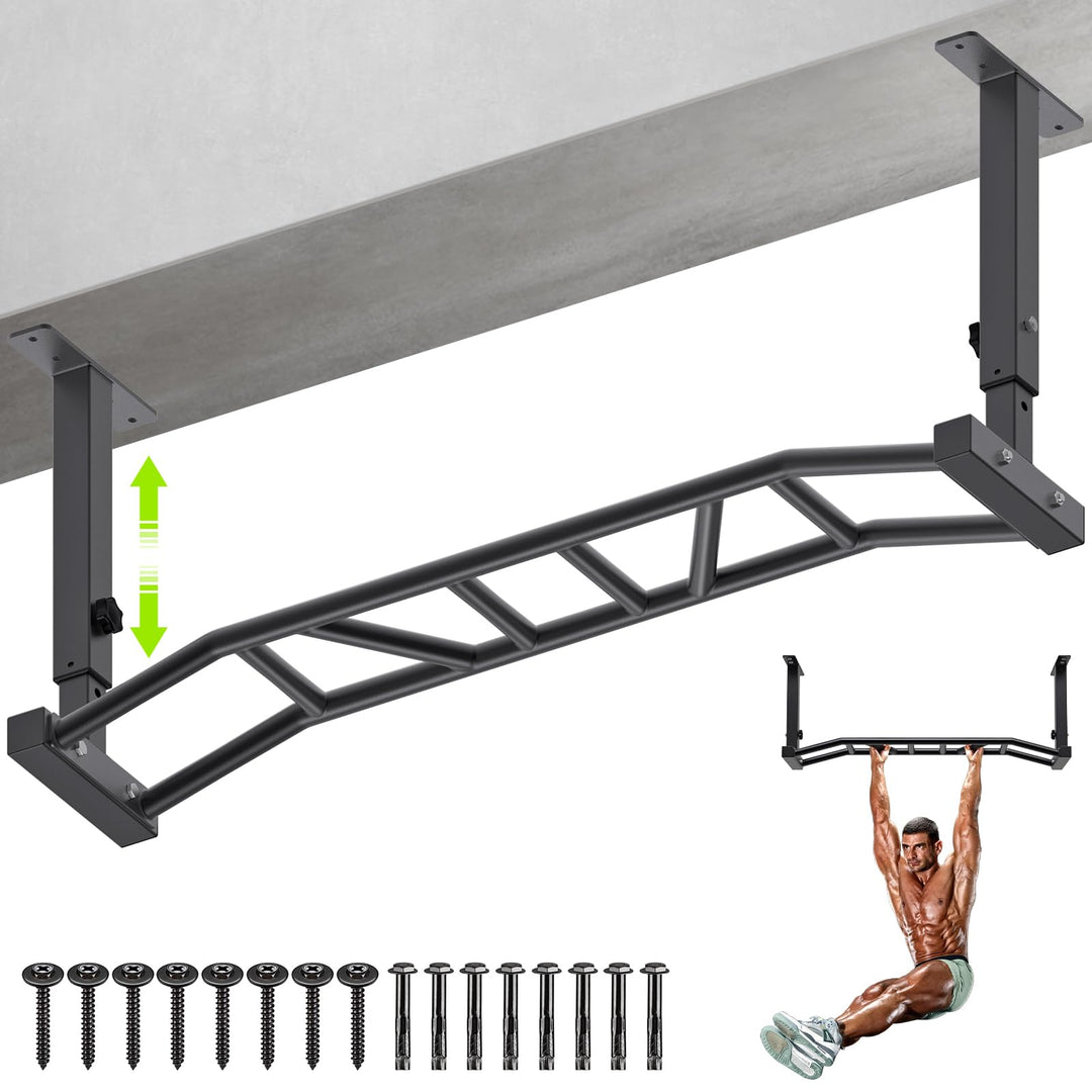 Kipika Deckenmontierte Klimmzugstange, Montierte Klimmzugstange, Höhenverstellbar, Ideal für Home Gy