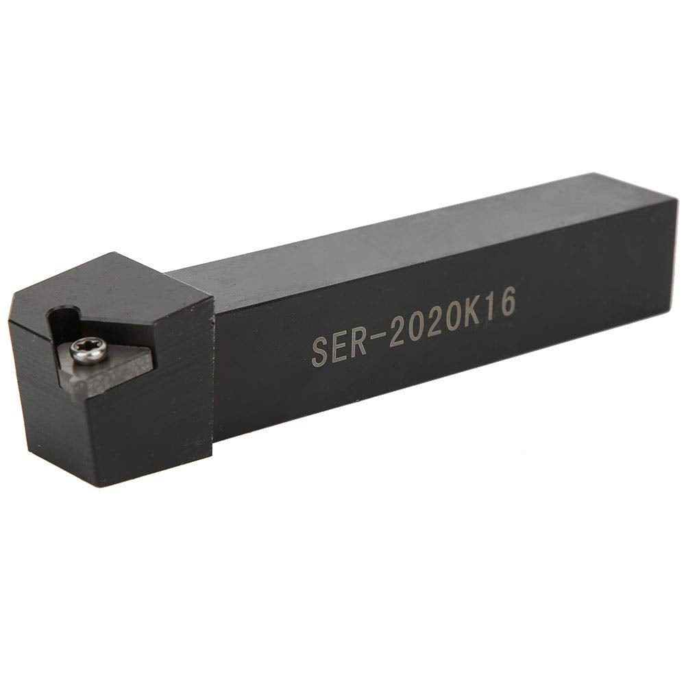 Jeanoko 10 Stück 16ER AG60 Messereinsatzschneider Einsätze Set + SER2020K16 CNC-Drehmaschine Drehwer
