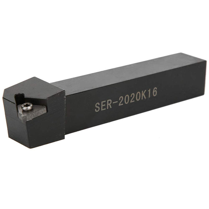Jeanoko 10 Stück 16ER AG60 Messereinsatzschneider Einsätze Set + SER2020K16 CNC-Drehmaschine Drehwer