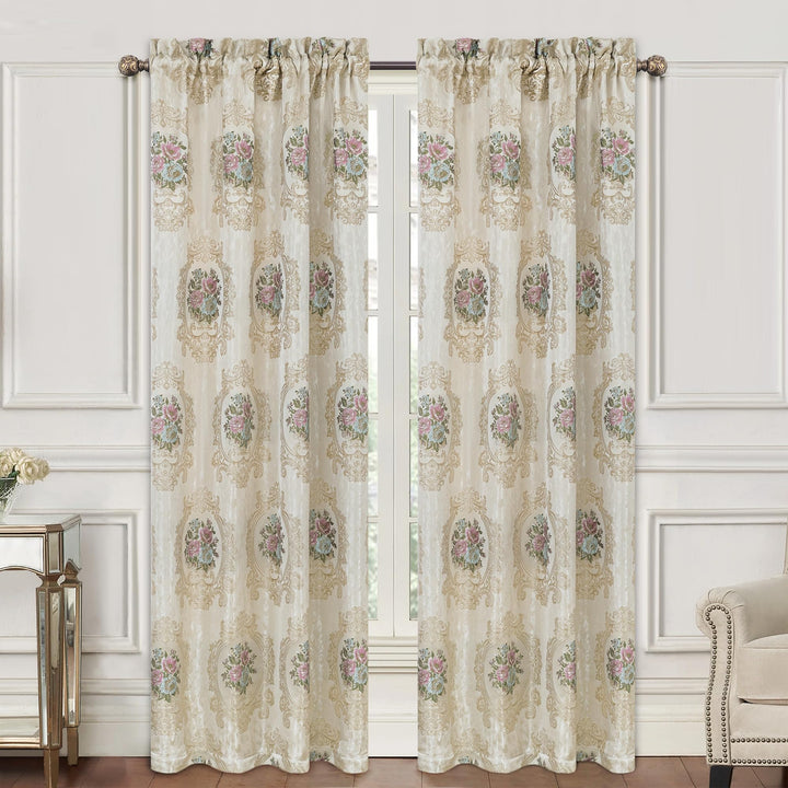 TOPLUXE Vorhänge für Fenster, Damastvorhänge 132x213cm für Schlafzimmer Wohnzimmer Küche, 2 Paneele