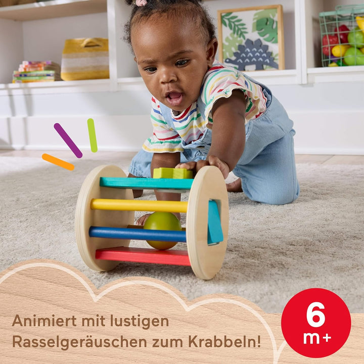 Fisher-Price Babyspielzeug, Krabbelspass Rollspielzeug zur Entwicklung der Sinne und der Feinmotorik