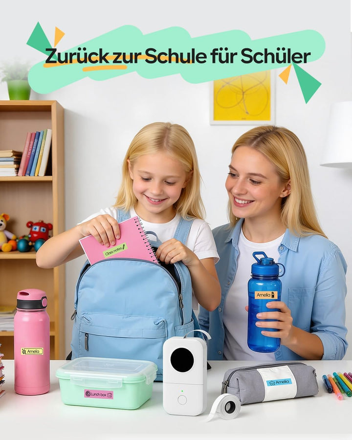 Phomemo D30 Bluetooth Etikettendrucker - Mini Beschriftungsgerät Selbstklebend Thermo Etikettiergerä