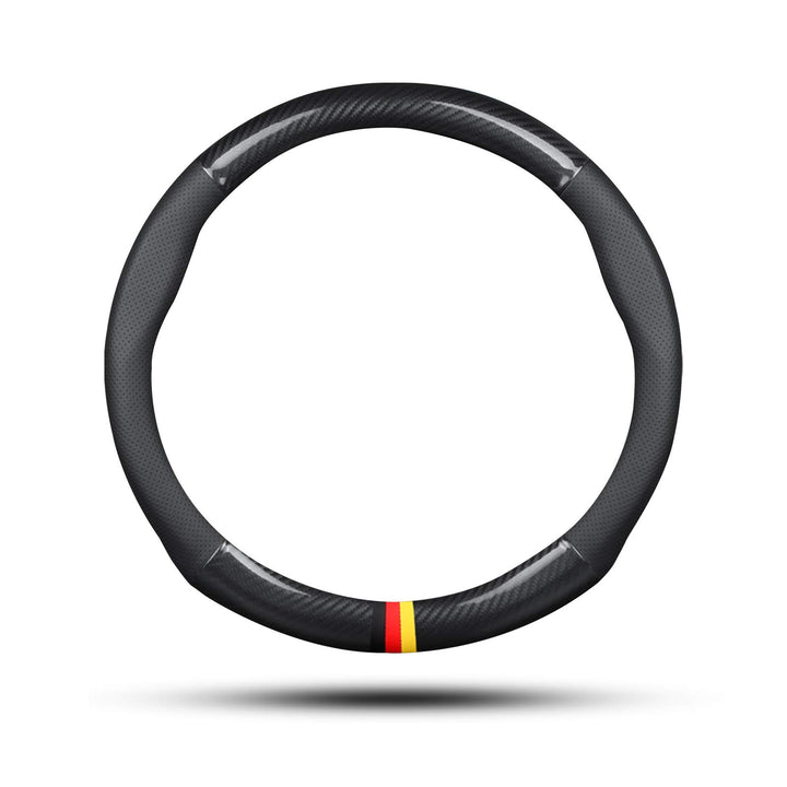 Ergocar Auto Lenkradbezug Rutschfester Auto Sport Lenkradschutz Kohlefaser & PU Leder für Durchmesse